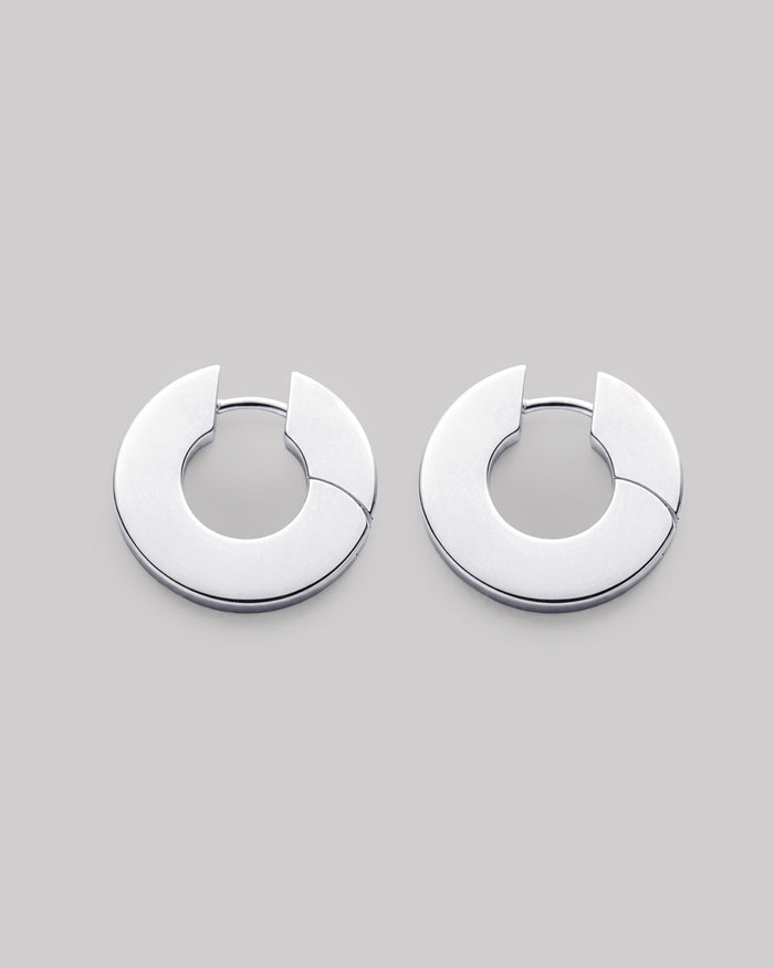 Silver hoop earrings REFLET