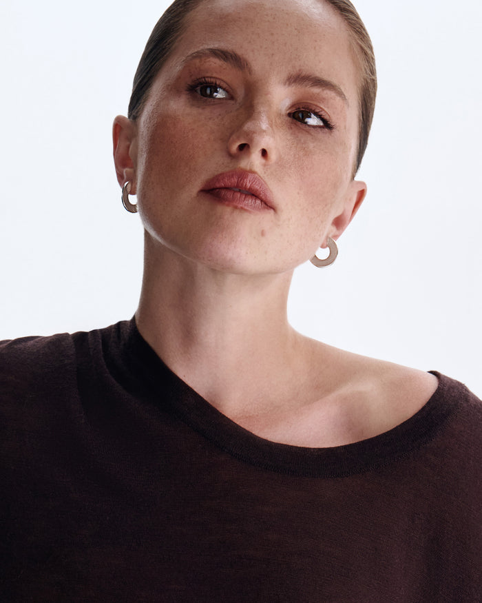 Silver hoop earrings REFLET