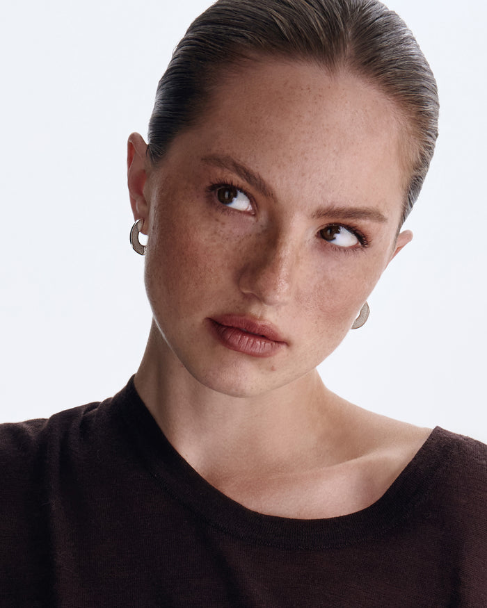 Silver hoop earrings REFLET