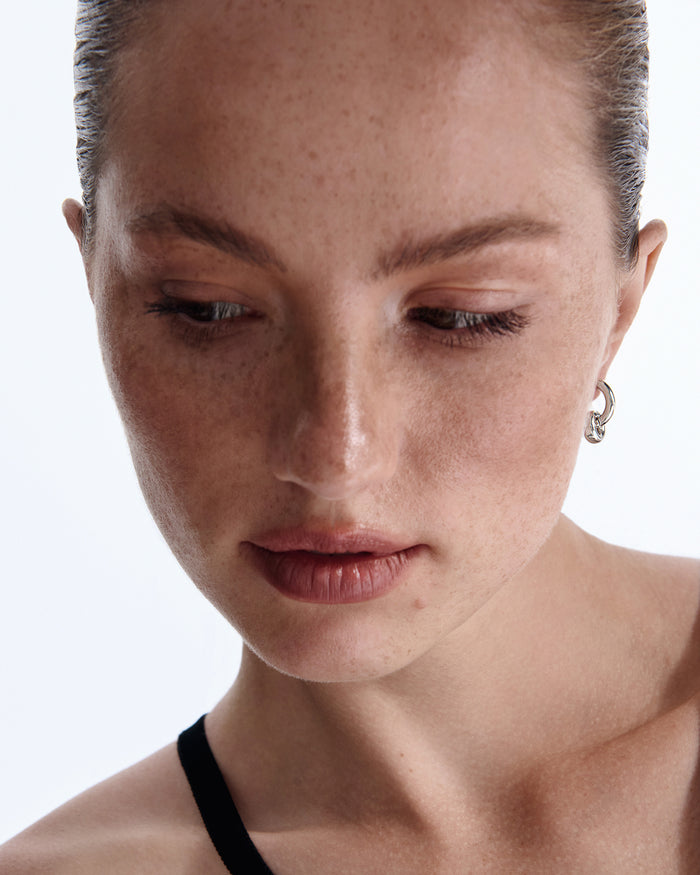 Silver hoop earrings RONDE