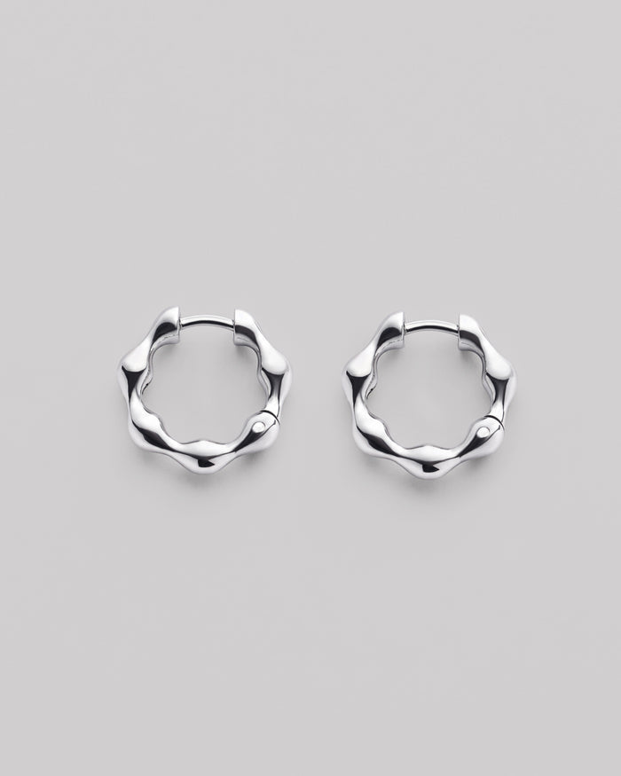 Silver hoop earrings SOFFIO