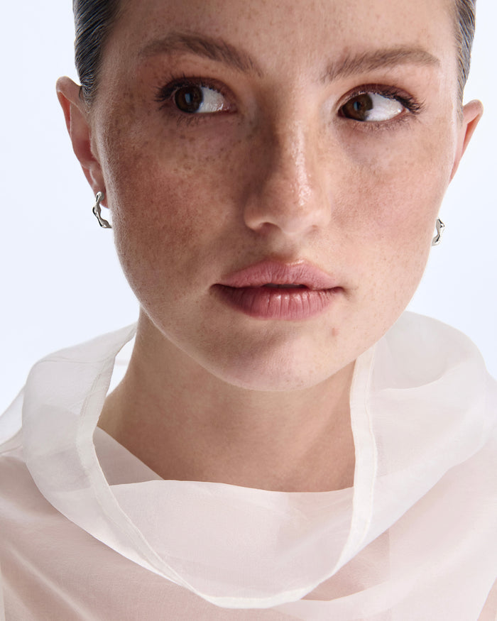 Silver hoop earrings SOFFIO