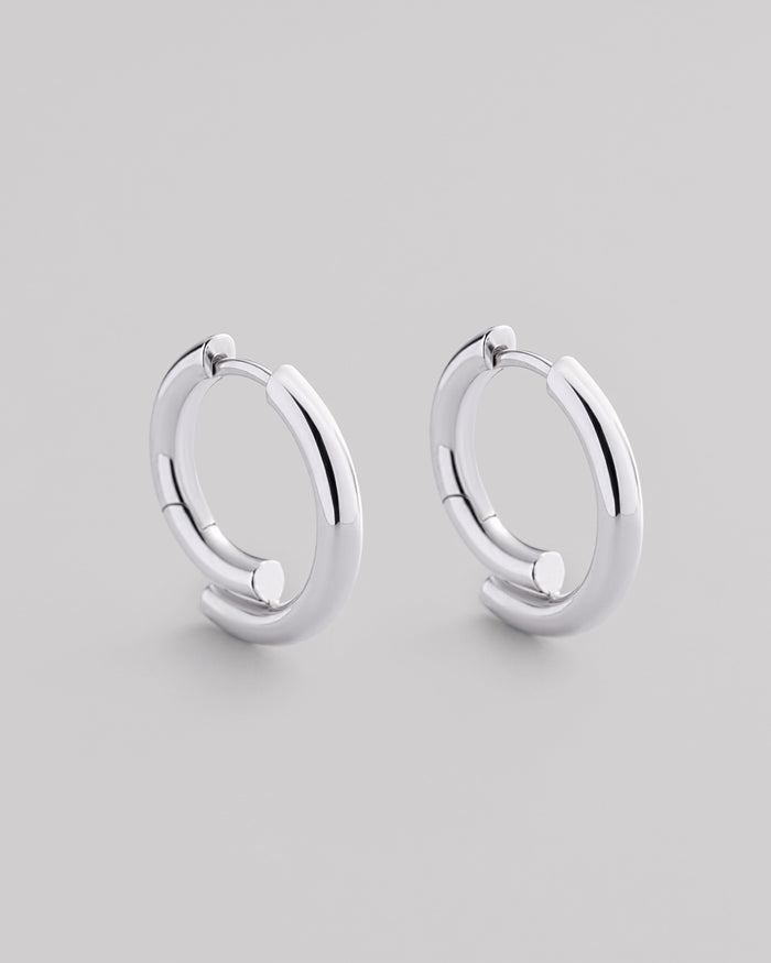 Silver hoop earrings SYNC