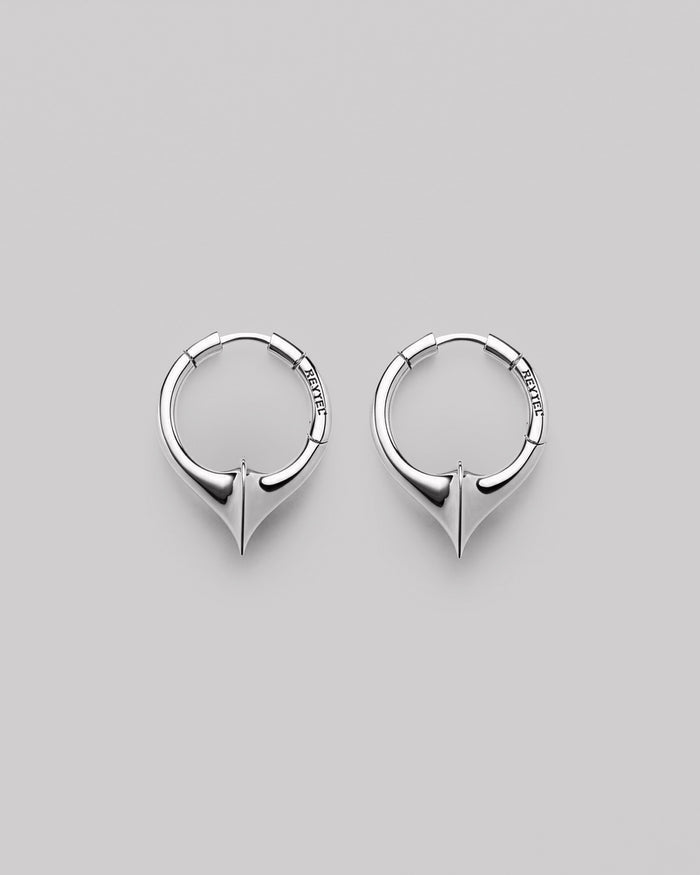 Silver hoop earrings THE THORN