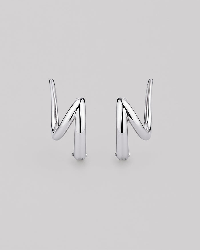 Silver hoop earrings VALENTE