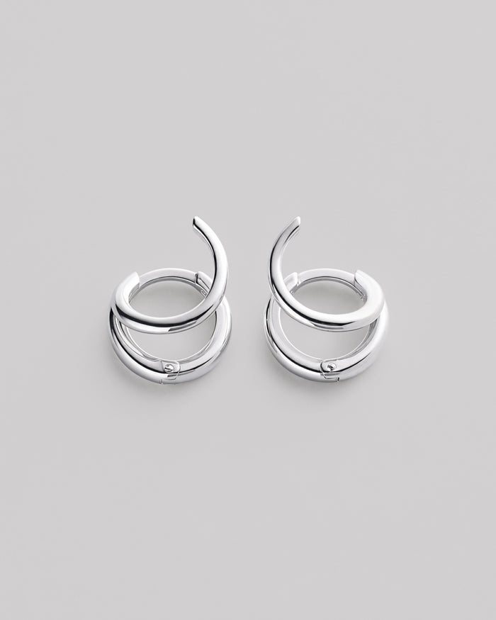 Silver hoop earrings VALENTE