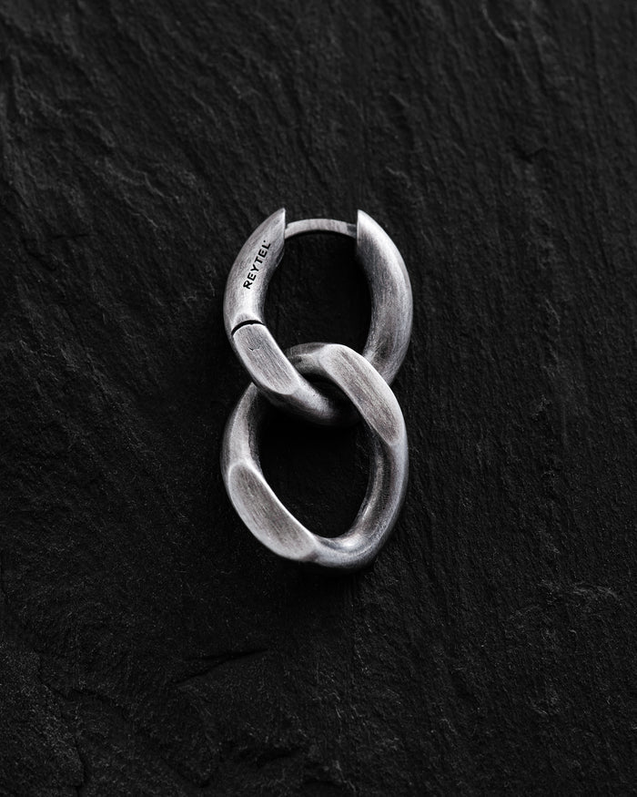 Silver monoearring DUAL