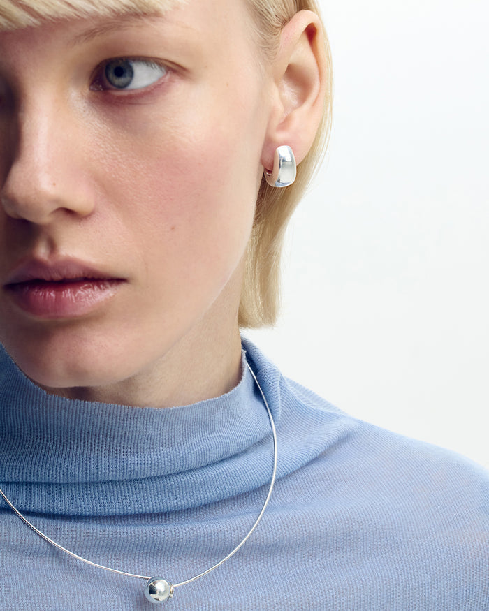 Silver necklace BUBBLE