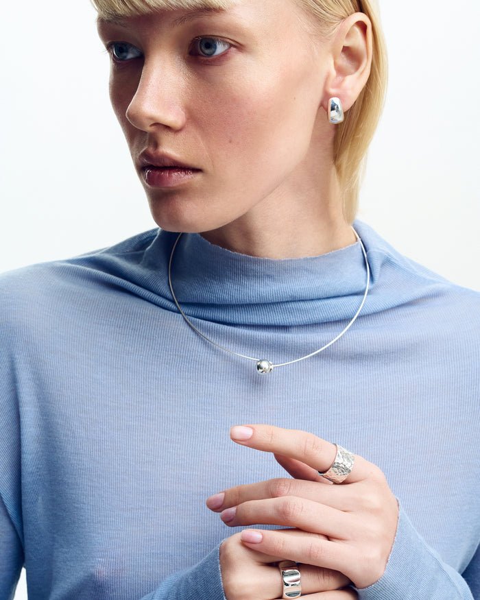 Silver necklace BUBBLE