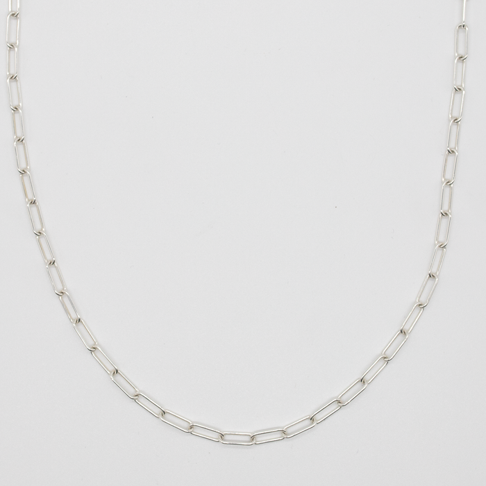 Silver Paperclip Necklace Chain