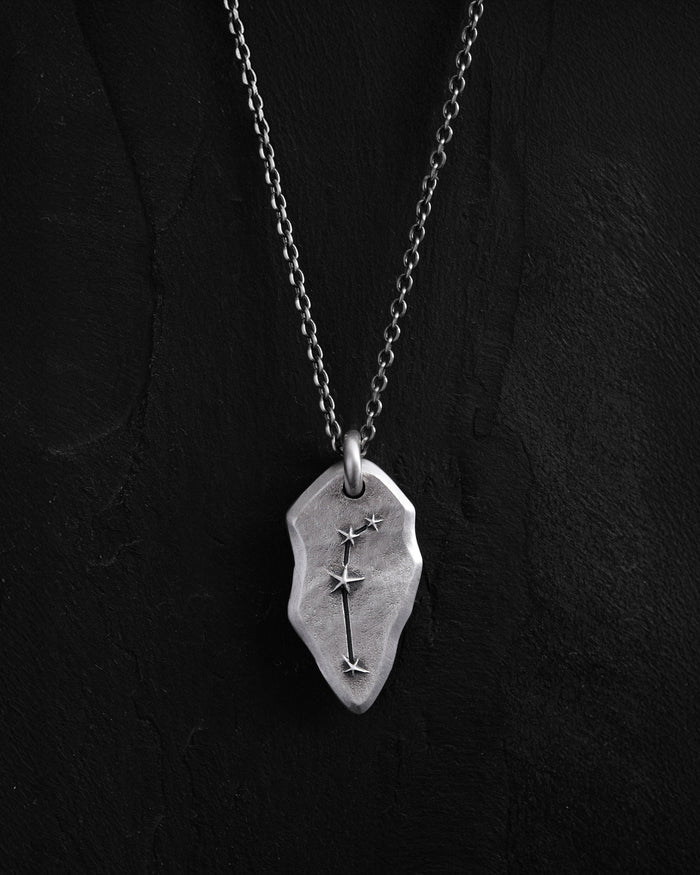 Silver pendant ARIES CONSTELLATION on a chain