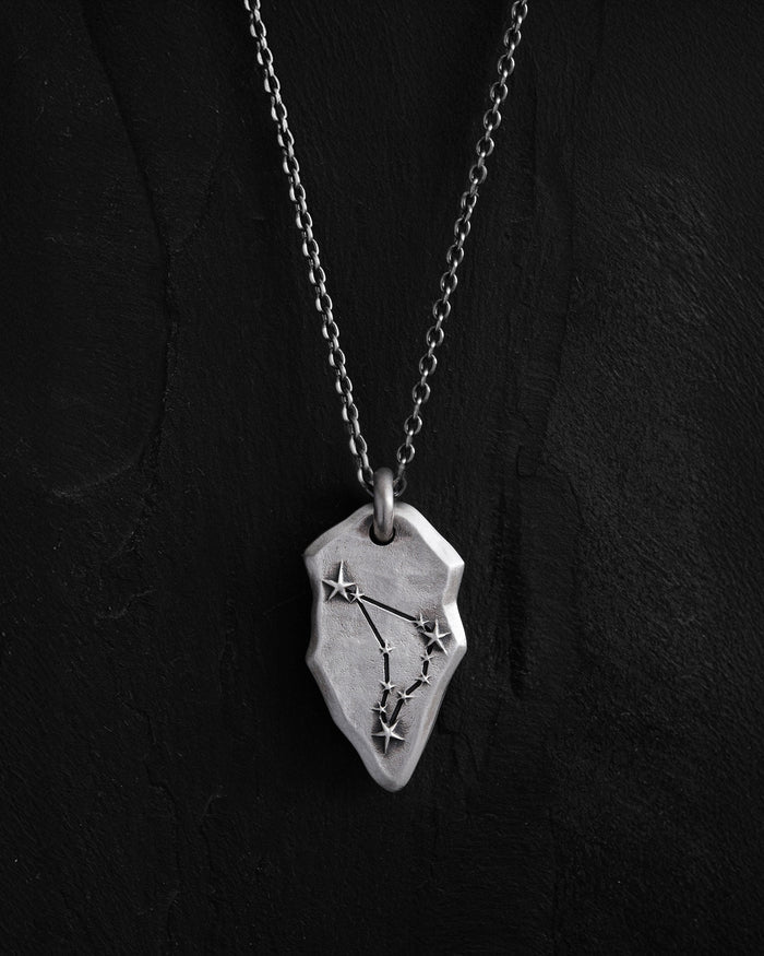 Silver pendant CAPRICORN CONSTELLATION on a chain