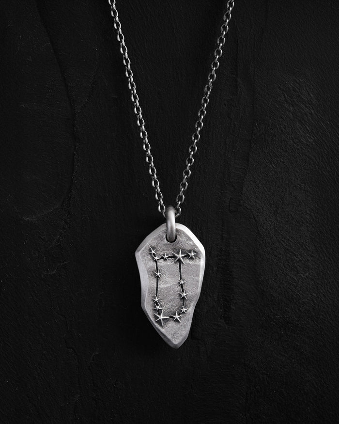 Silver pendant GEMINI CONSTELLATION on a chain