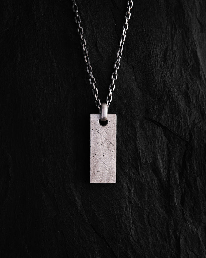 Silver pendant on a chain MONOLITH