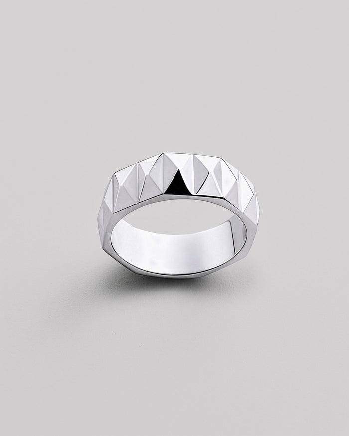 Silver ring FACET