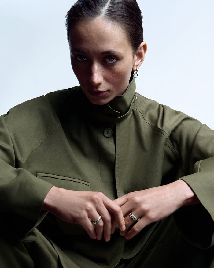 Silver ring FACET