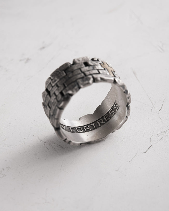 Silver ring GOD IS MY FORTRESS