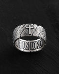 Silver ring GOD'S SHIELD