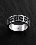 Silver ring GOTHIC CROSS