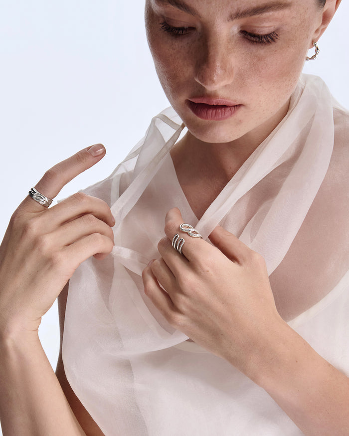 Silver ring ONDE