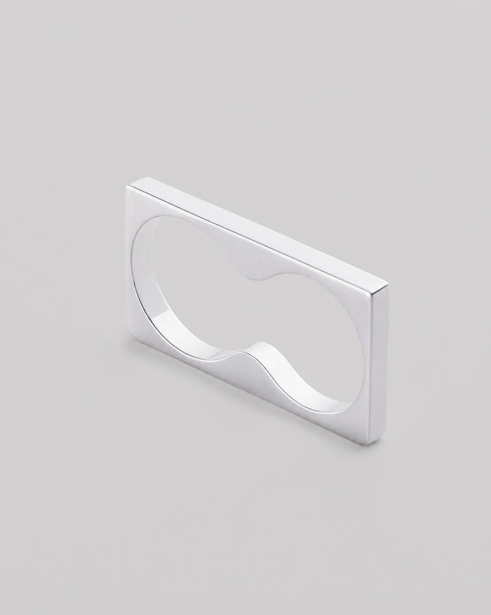 Silver ring PERFETTA (two-finger)