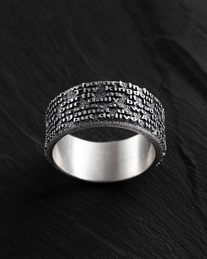 Silver ring PRAYER OUR FATHER