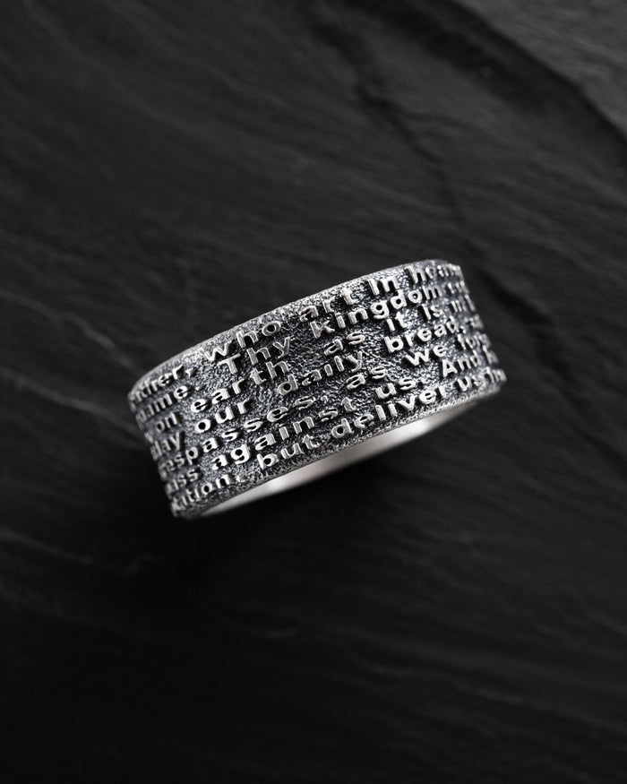 Silver ring PRAYER OUR FATHER