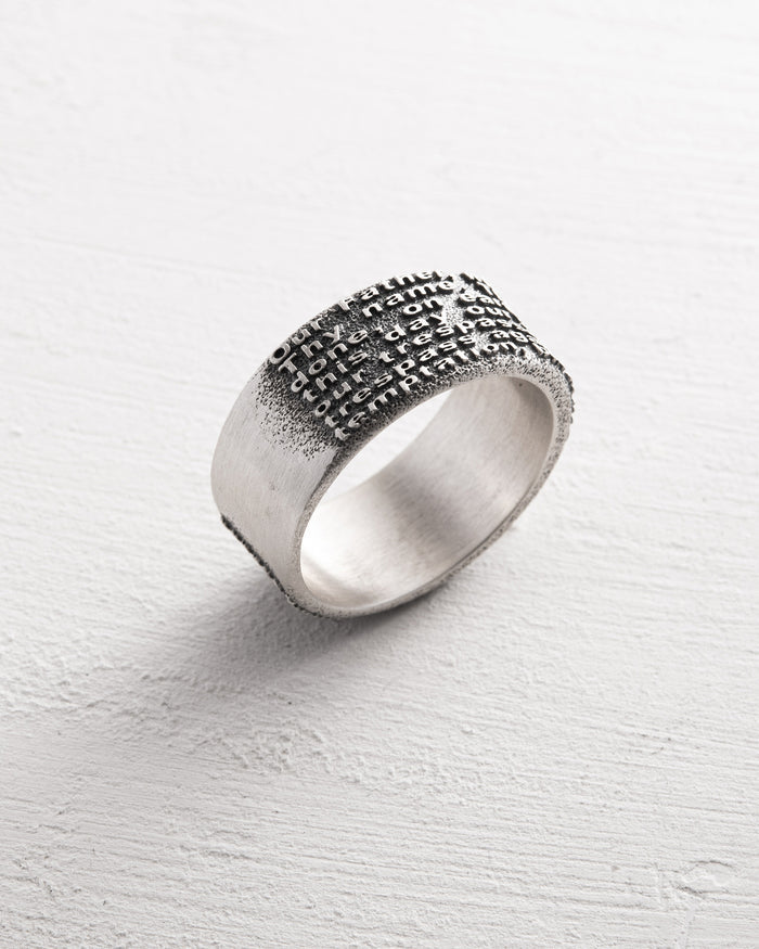 Silver ring PRAYER OUR FATHER
