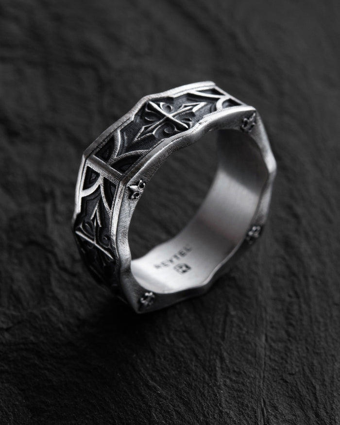 Silver ring SANCTUM. FLEUR DE LIS