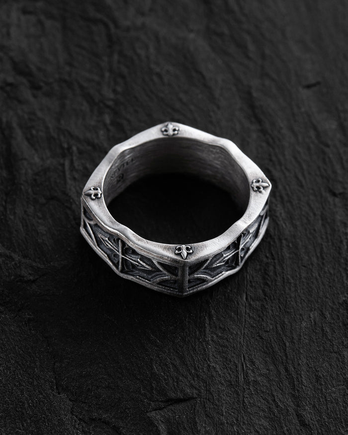 Silver ring SANCTUM. FLEUR DE LIS