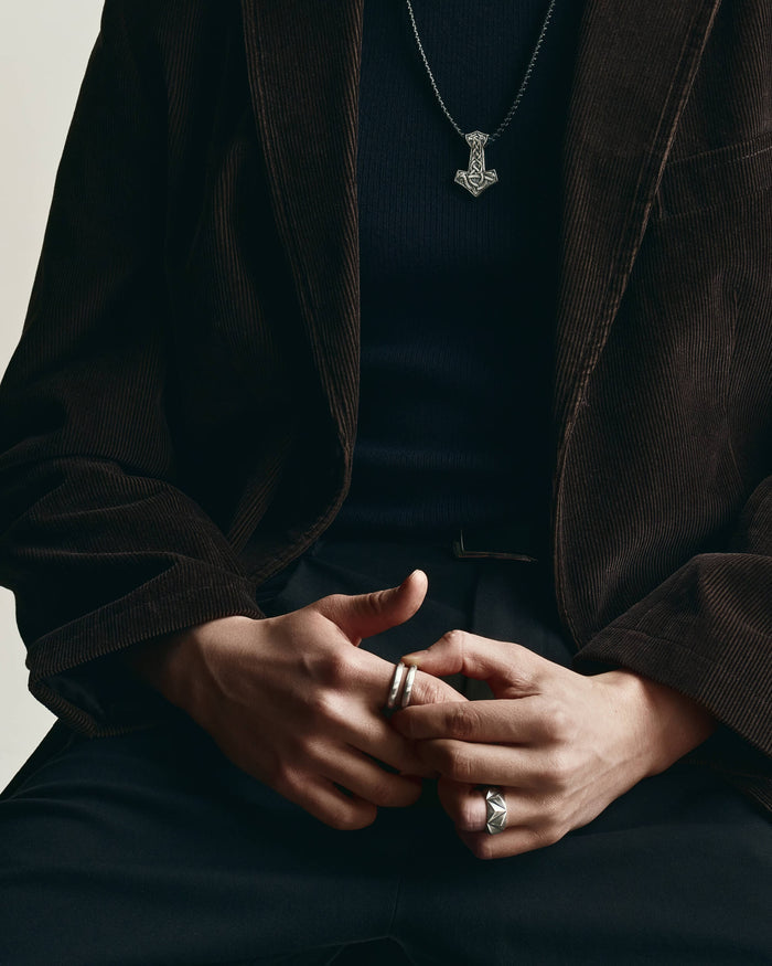 Silver ring TRIEDRE