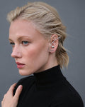 Silver single earring - cuff FLOS DESERTI