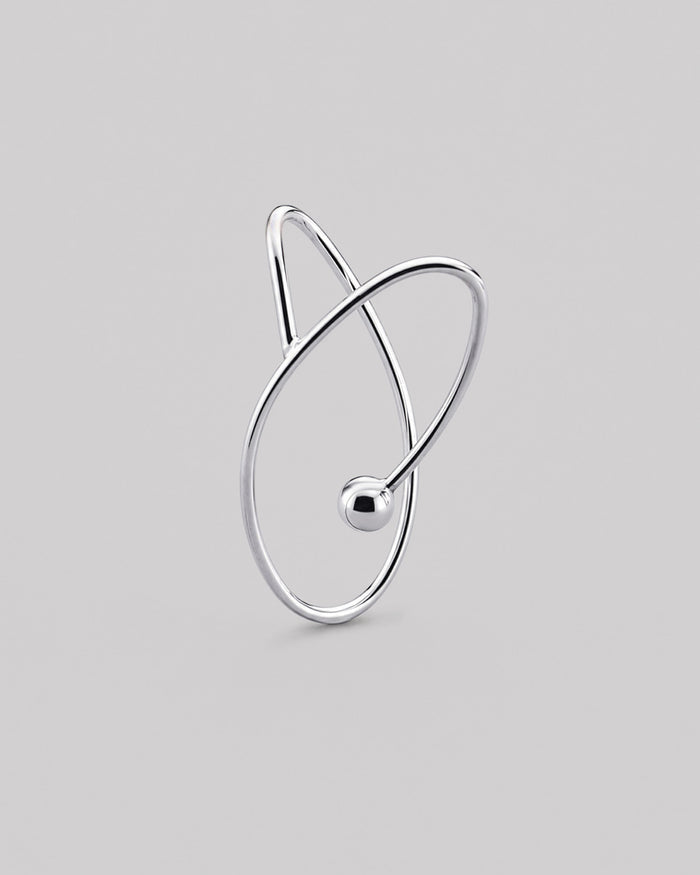 Silver single earring - cuff FLOS DESERTI