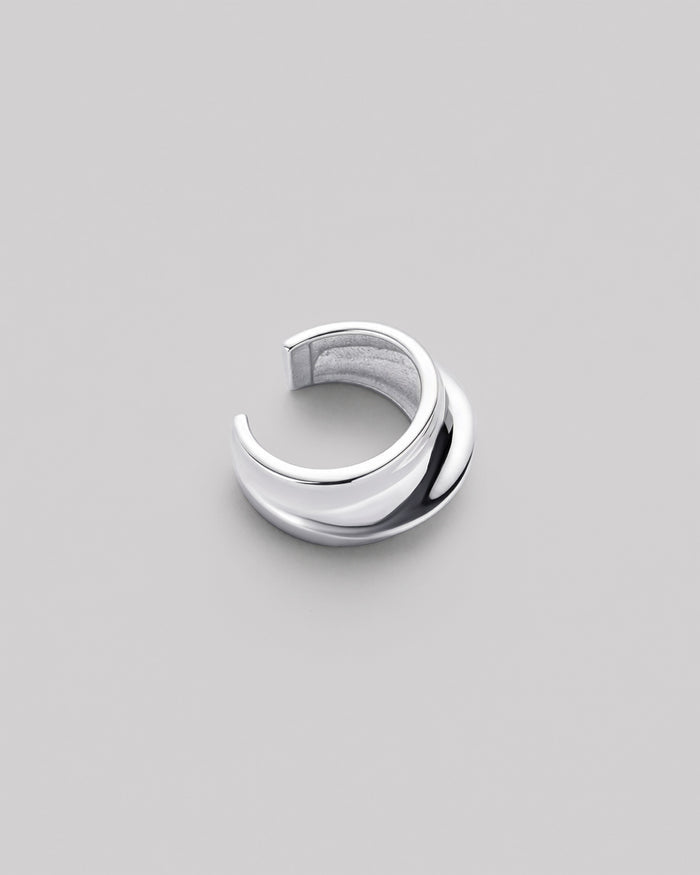 Silver single earring - cuff LUCENT
