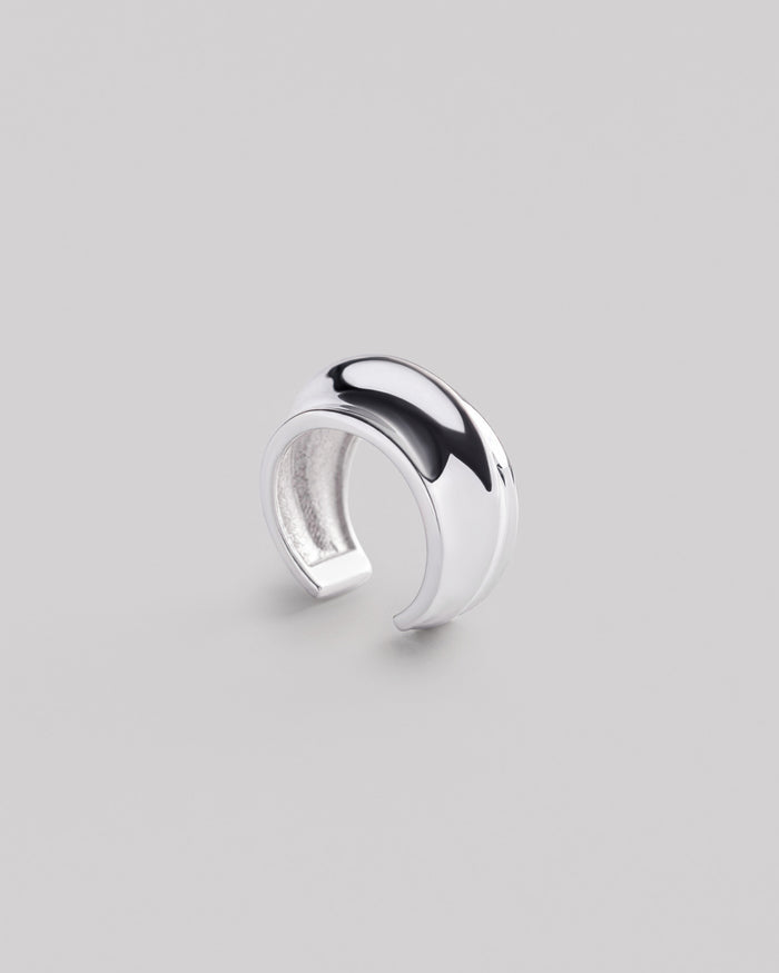 Silver single earring - cuff LUCENT