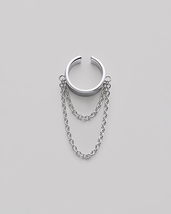 Silver single earring - cuff SERENA