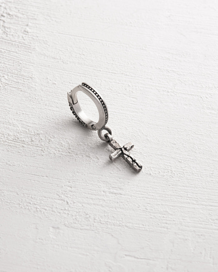 Silver single earring ENDURE