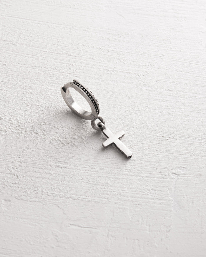 Silver single earring ENDURE