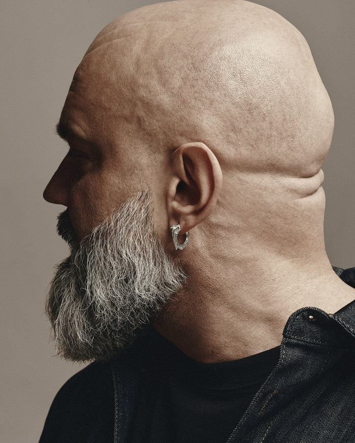 Silver single earring PRIMAL
