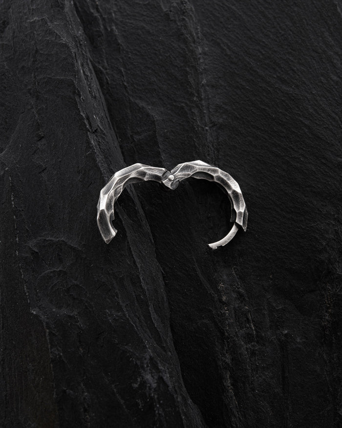 Silver single earring RUDENESS