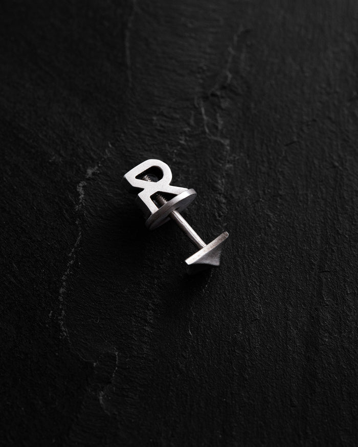 Silver single earring SPIRE