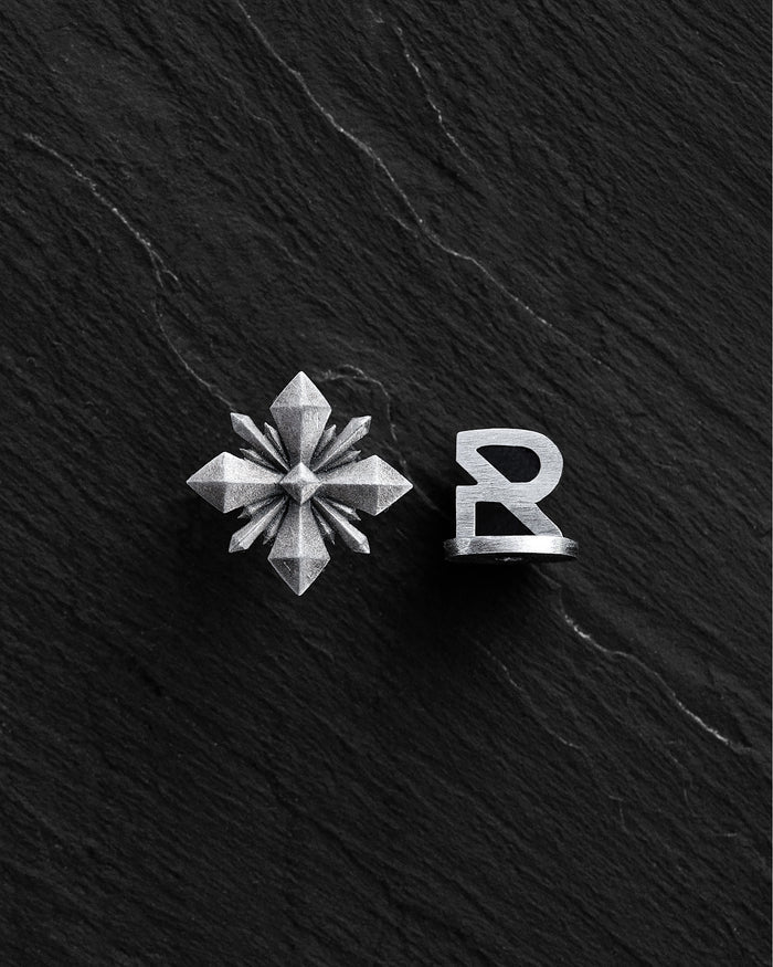 Silver single earring STELLA