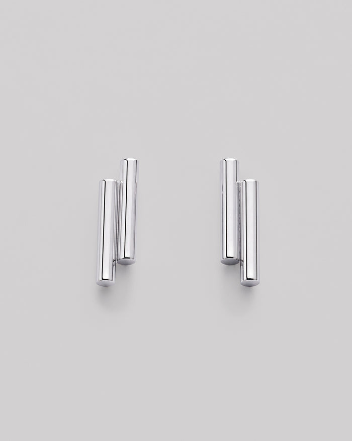 Silver stud earrings AUDACE
