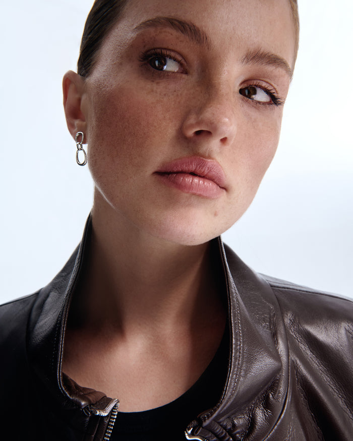 Silver stud earrings FORTEZZA