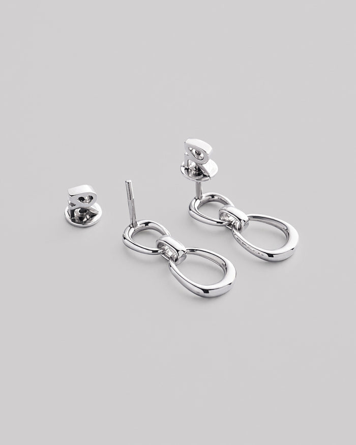 Silver stud earrings FORTEZZA