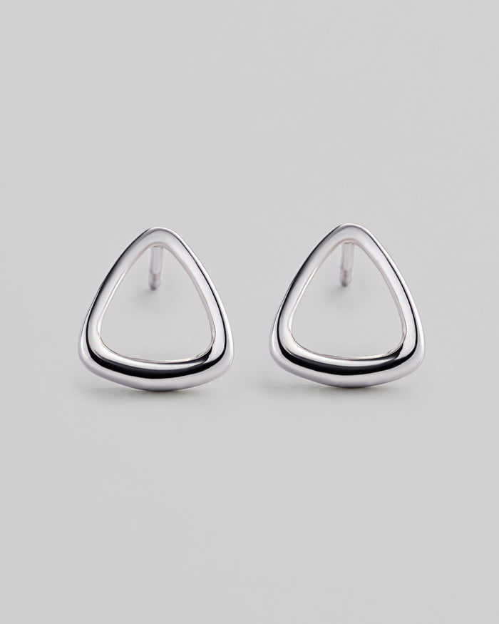 Silver stud earrings PETRA