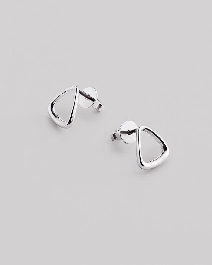 Silver stud earrings PETRA