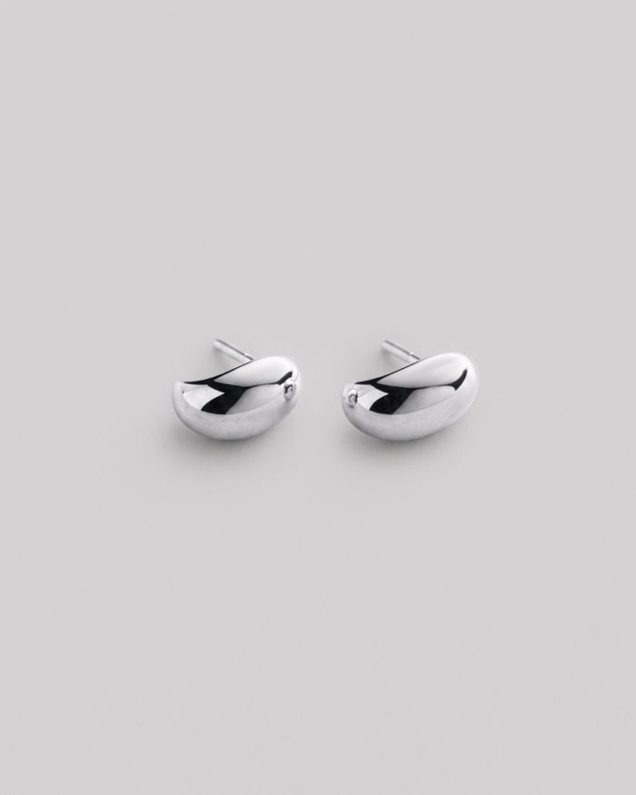 Silver stud earrings ROSÉE