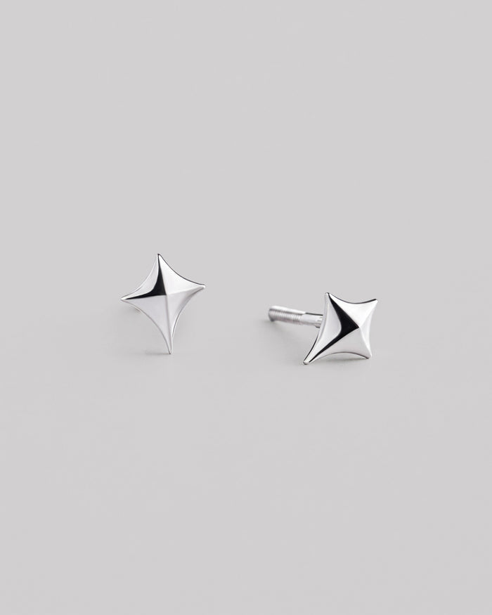 Silver stud earrings SPARK