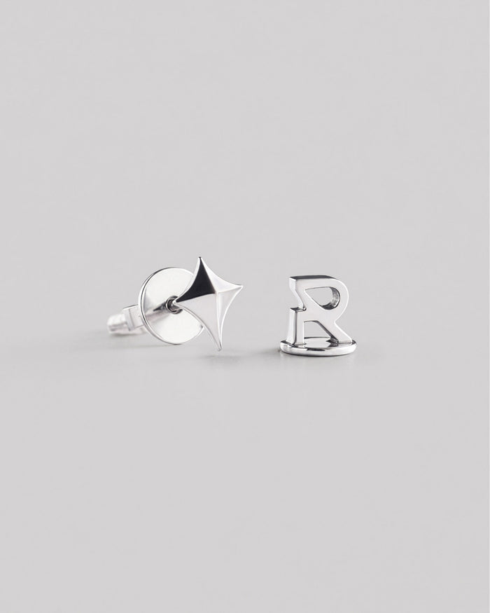 Silver stud earrings SPARK